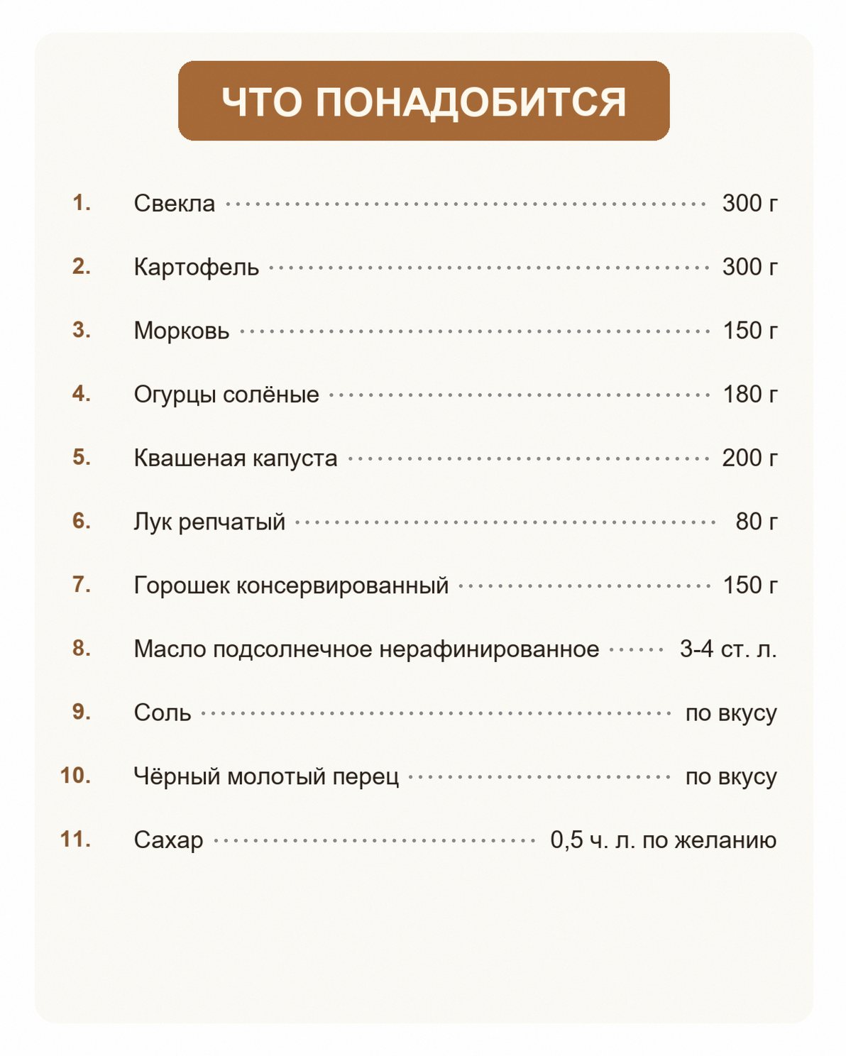 Ингредиенты