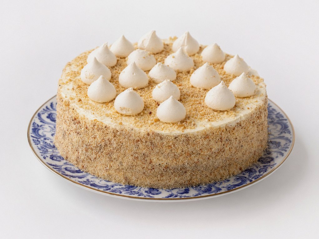 Торт «Полёт» с безе и орехами - советский хруст к чаю
